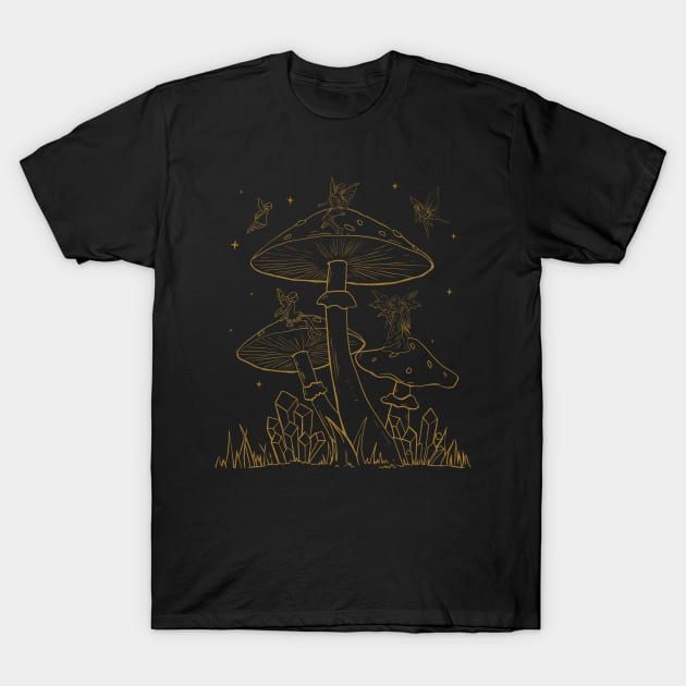 Fairycore Aesthetic Fairy Grunge Mushroom Fairies T-Shirt by Alex21